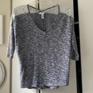 ☀️3/$20 Lace Accent Dress Shirt